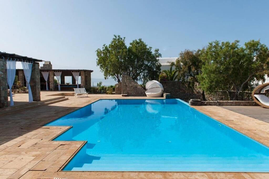 Dreamy Boho 5Bed Villa With Pool And Ocean View Mykonos Town Екстериор снимка