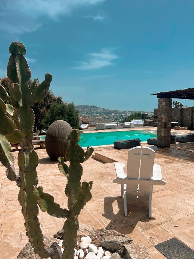 Dreamy Boho 5Bed Villa With Pool And Ocean View Mykonos Town Екстериор снимка