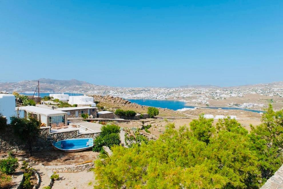 Dreamy Boho 5Bed Villa With Pool And Ocean View Mykonos Town Екстериор снимка
