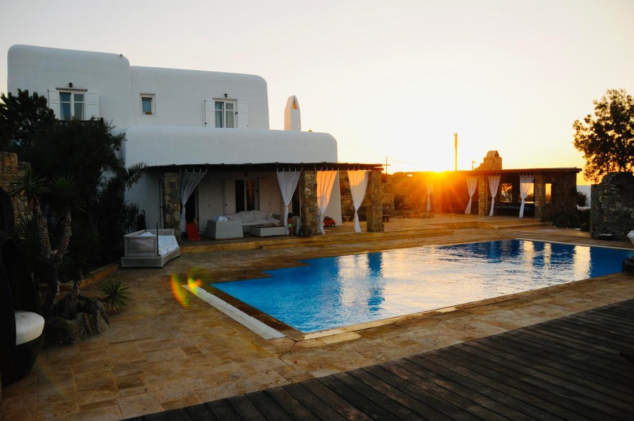Dreamy Boho 5Bed Villa With Pool And Ocean View Mykonos Town Екстериор снимка