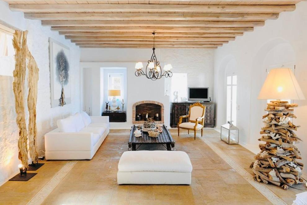 Dreamy Boho 5Bed Villa With Pool And Ocean View Mykonos Town Екстериор снимка