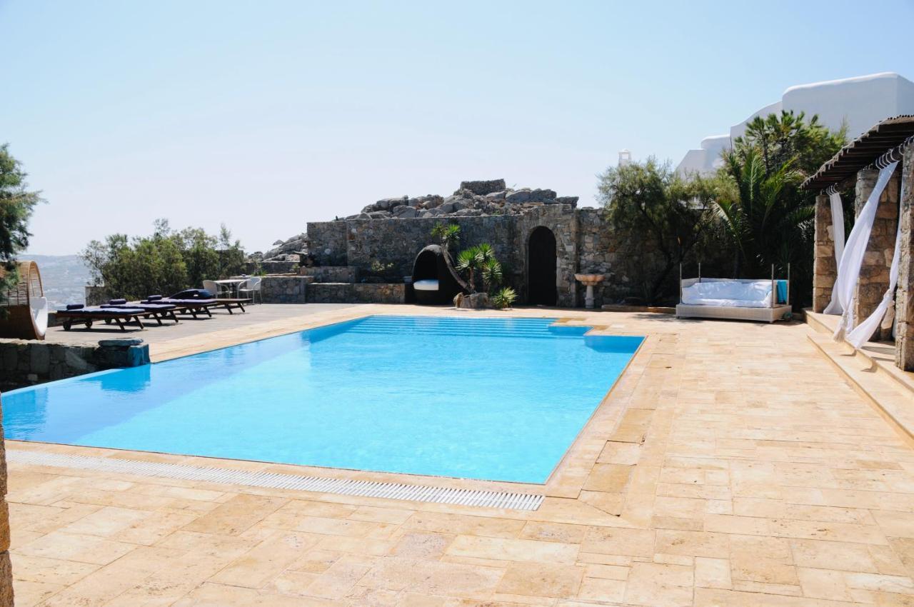 Dreamy Boho 5Bed Villa With Pool And Ocean View Mykonos Town Екстериор снимка