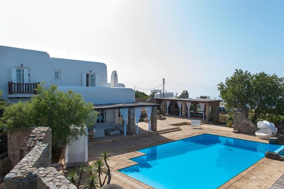 Dreamy Boho 5Bed Villa With Pool And Ocean View Mykonos Town Екстериор снимка