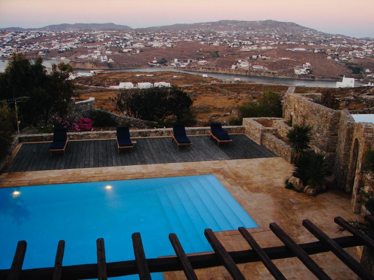 Dreamy Boho 5Bed Villa With Pool And Ocean View Mykonos Town Екстериор снимка