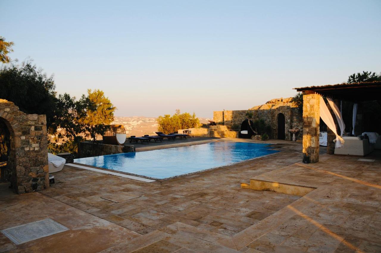 Dreamy Boho 5Bed Villa With Pool And Ocean View Mykonos Town Екстериор снимка