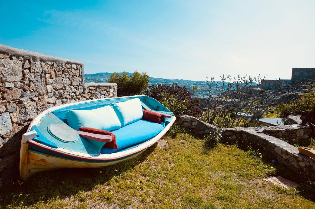 Dreamy Boho 5Bed Villa With Pool And Ocean View Mykonos Town Екстериор снимка