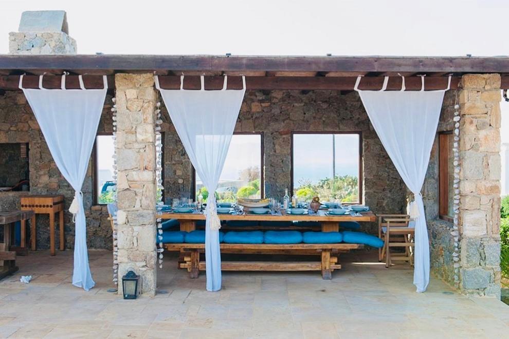 Dreamy Boho 5Bed Villa With Pool And Ocean View Mykonos Town Екстериор снимка