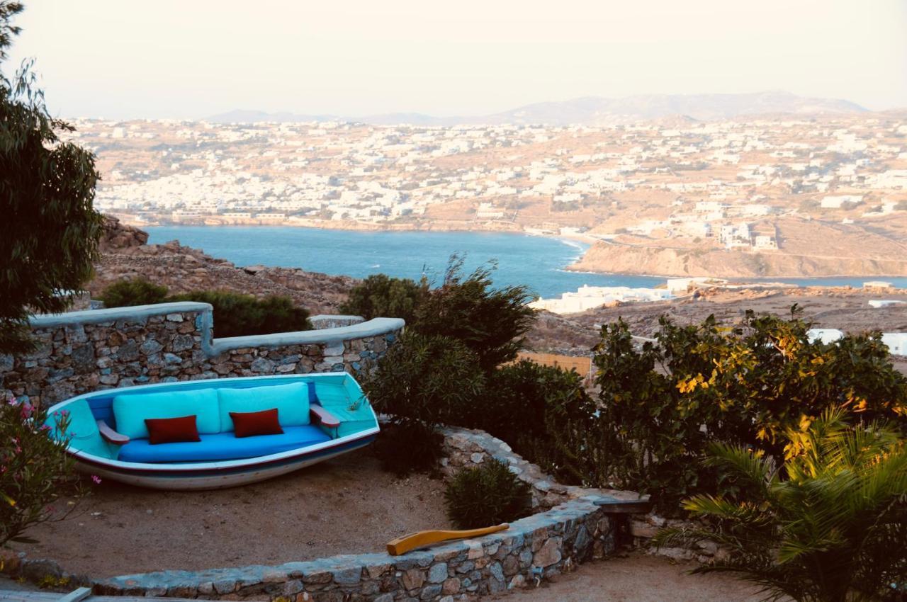 Dreamy Boho 5Bed Villa With Pool And Ocean View Mykonos Town Екстериор снимка