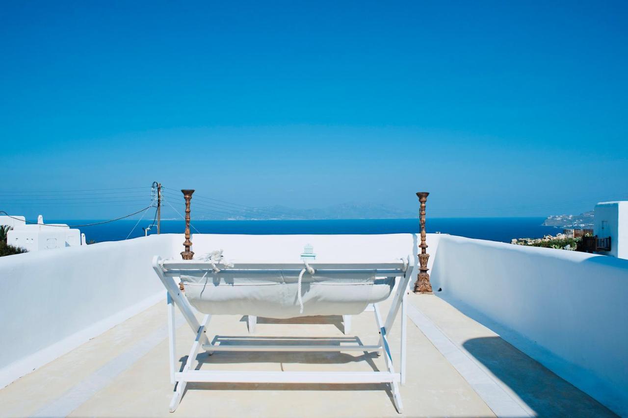 Dreamy Boho 5Bed Villa With Pool And Ocean View Mykonos Town Екстериор снимка