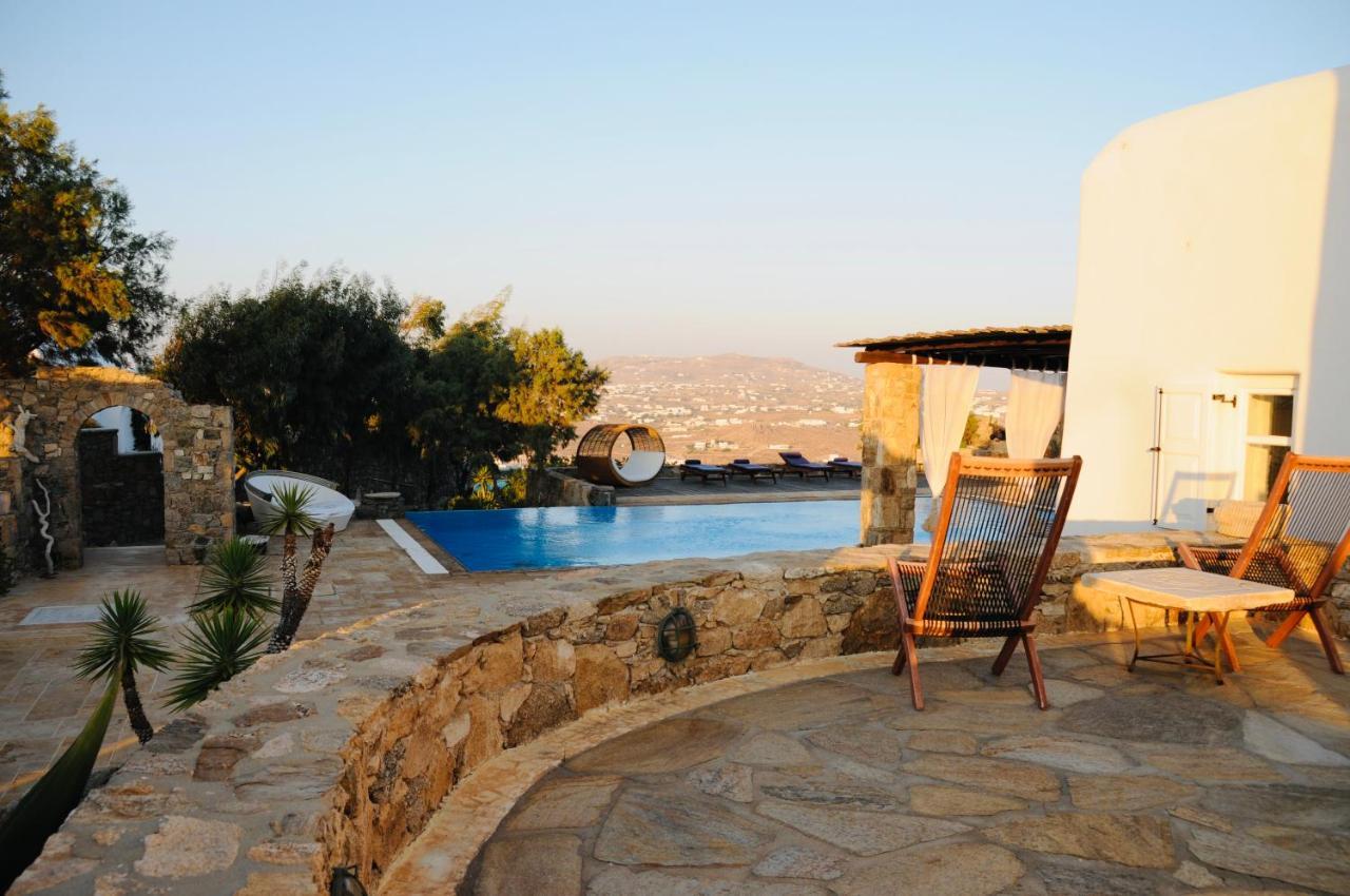 Dreamy Boho 5Bed Villa With Pool And Ocean View Mykonos Town Екстериор снимка