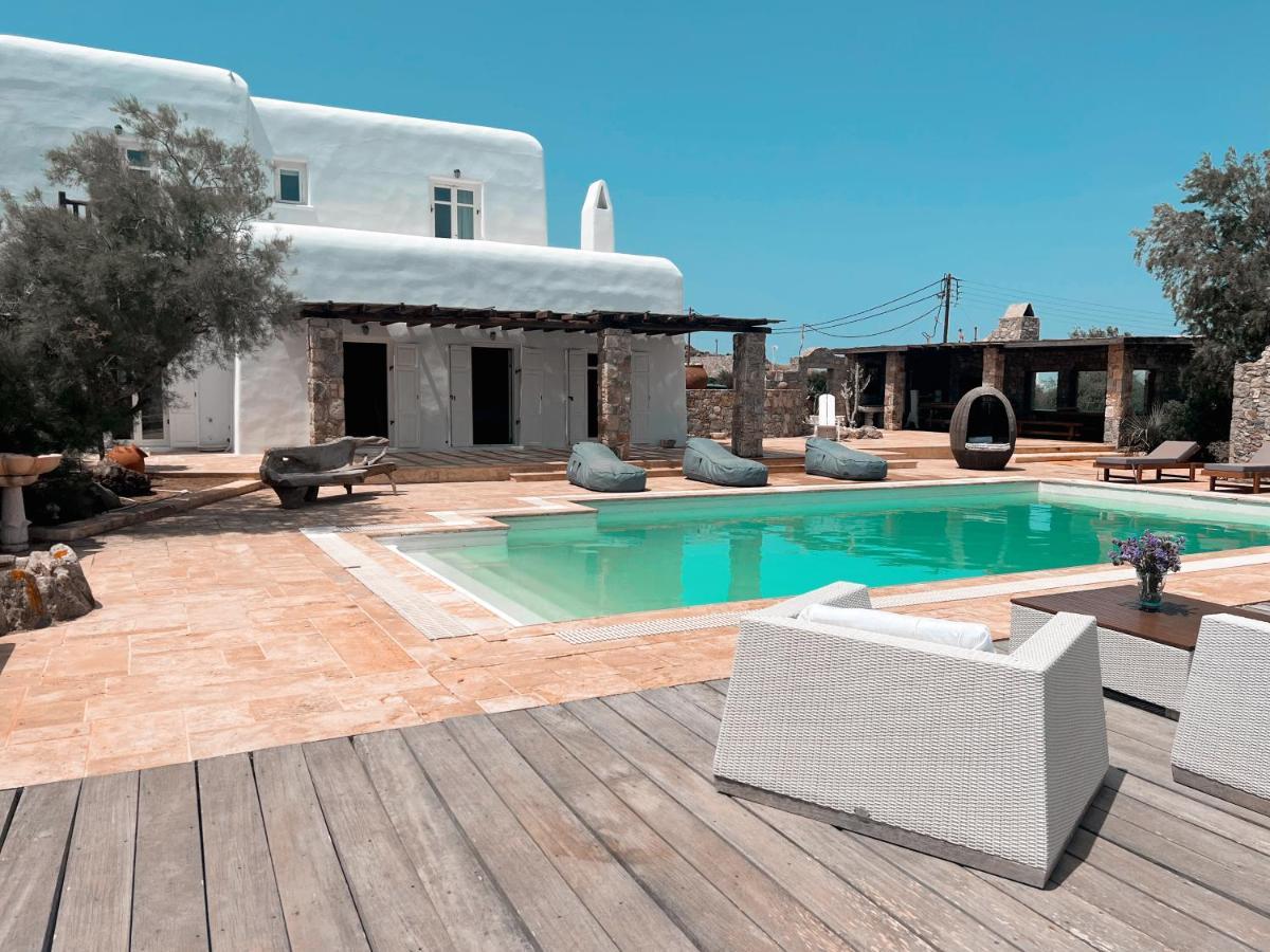 Dreamy Boho 5Bed Villa With Pool And Ocean View Mykonos Town Екстериор снимка