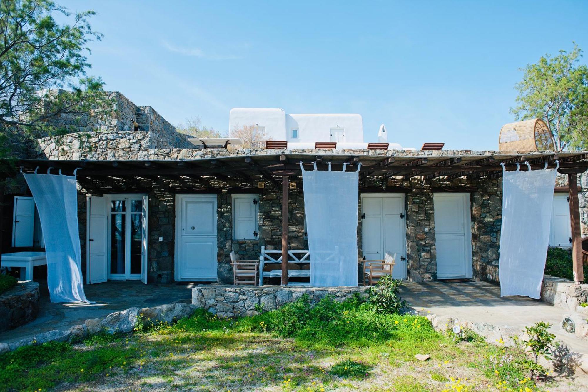 Dreamy Boho 5Bed Villa With Pool And Ocean View Mykonos Town Екстериор снимка